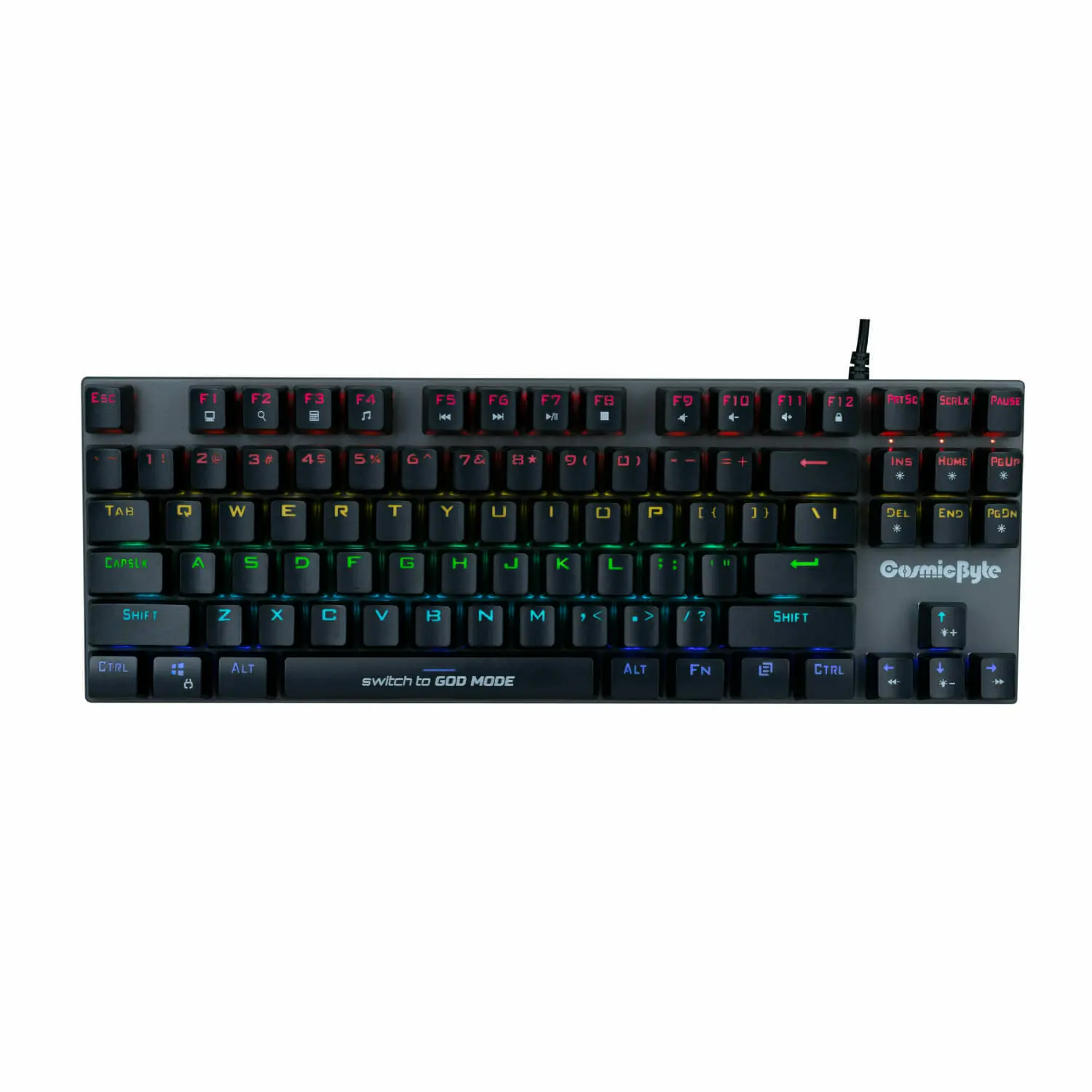Cosmic Byte CB-GK-25 Pandora — Mechanical Gaming Keyboard, Outemu Blue, Multi-colour LED, tenkeyless
