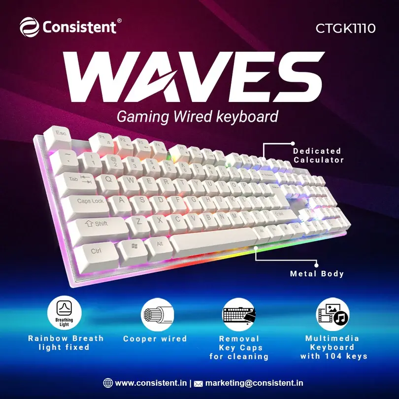 Consistent Waves (CTGK1110) — Multimedia Keyboard