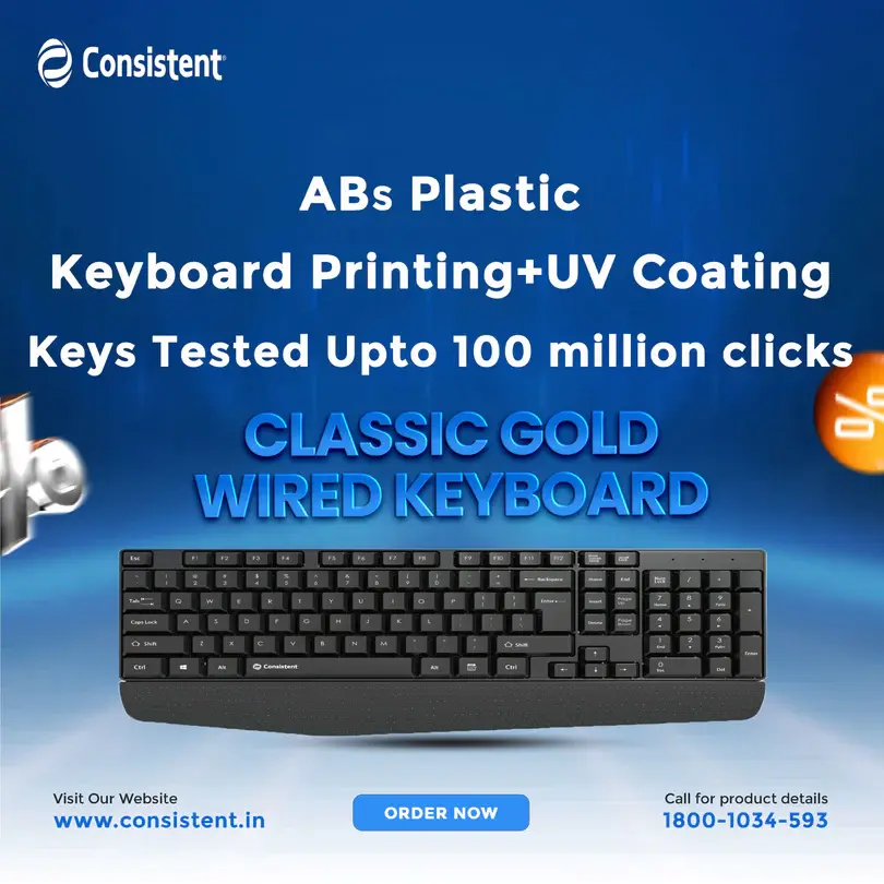 Consistent Classic Gold (SK102) — Multimedia Keyboard