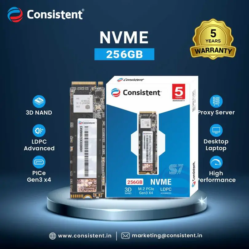 Consistent S6 256 GB PCIe 3.0 NVMe M.2 2280 SSD