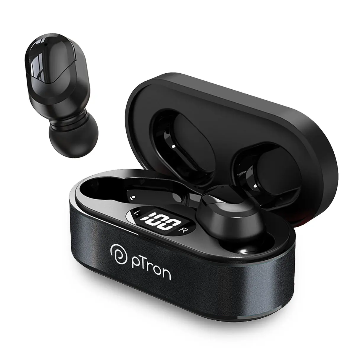 pTron Bassbuds Plus — True Wireless Earbuds, 8 H Playback, IPX4