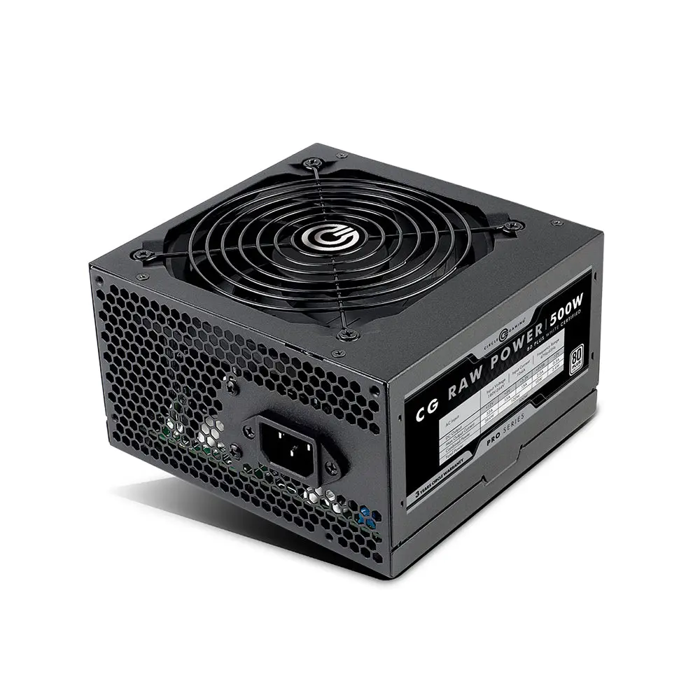 Circle CG Raw Power 500W 80 Plus White 500W — 80+ White Non-Modular Power Supply