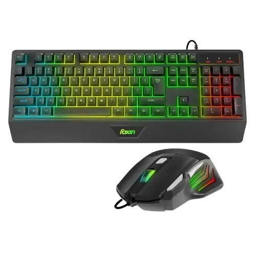 Foxin Endeavour — Wired Keyboard + Mouse Combo, Multi-colour LED