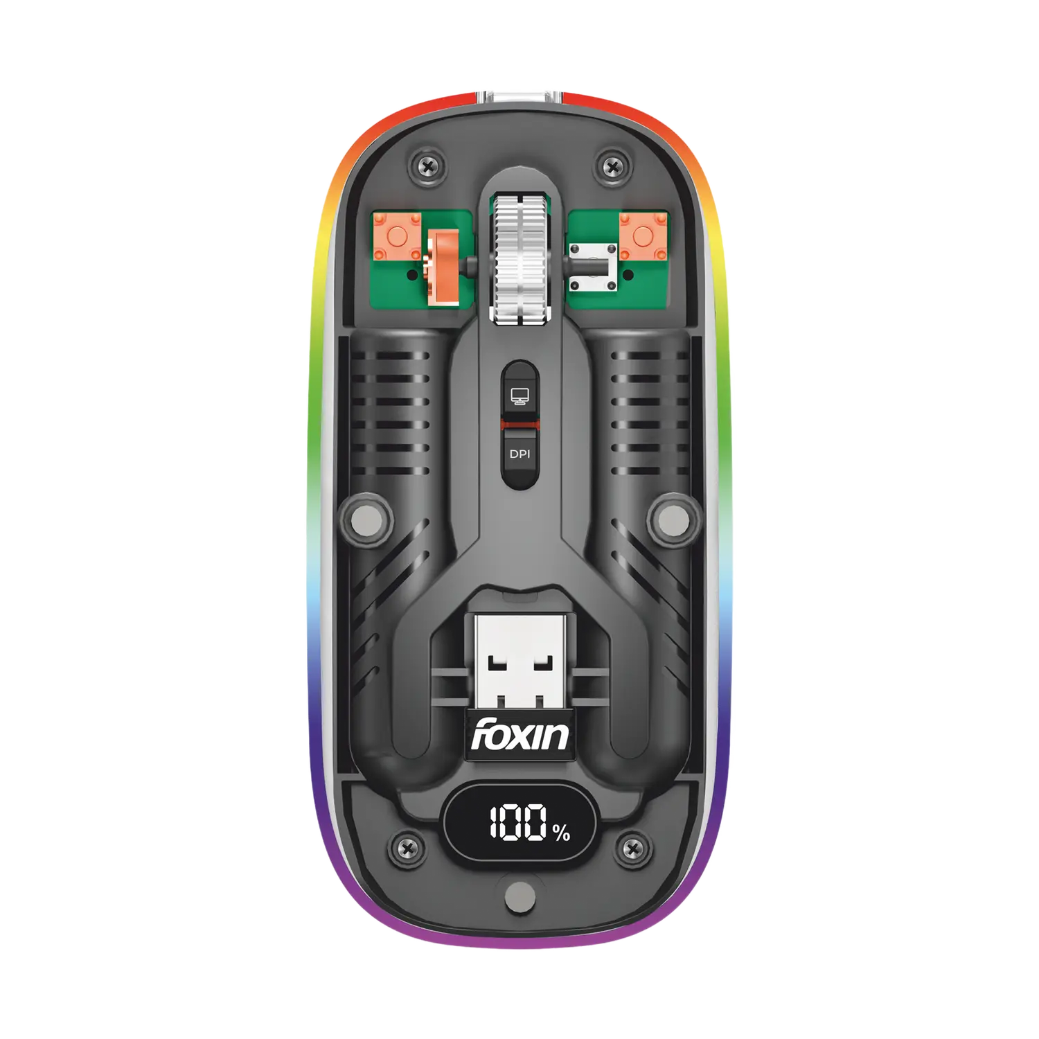 Foxin Neonview — Multi-device Wireless Optical Mouse, RGB