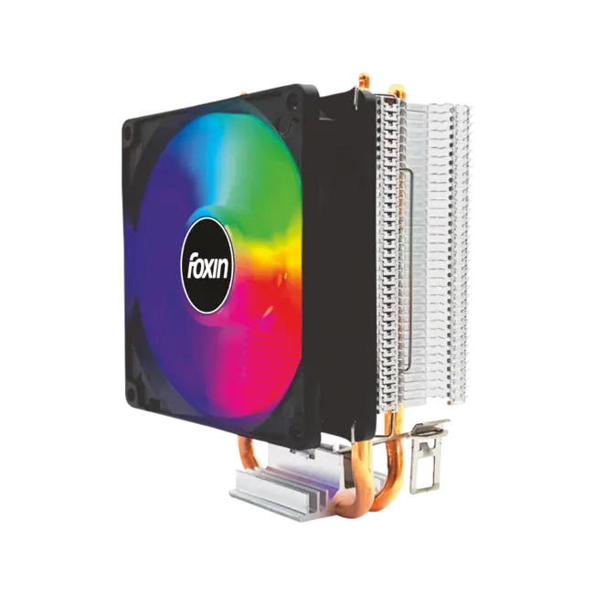Foxin FCF 003 (90mm RGB 2-Heatpipe CPU Cooler) — Single-Tower CPU Air Cooler, RGB