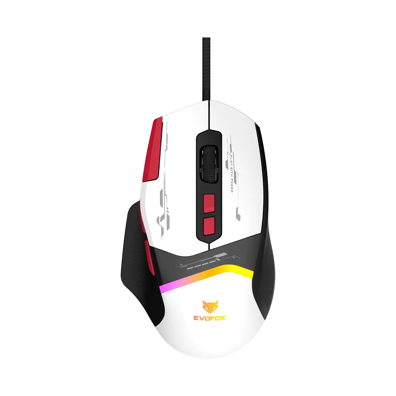 Amkette EvoFox Blaze 2 Wired — Wired Gaming Mouse, 12,800 DPI, RGB