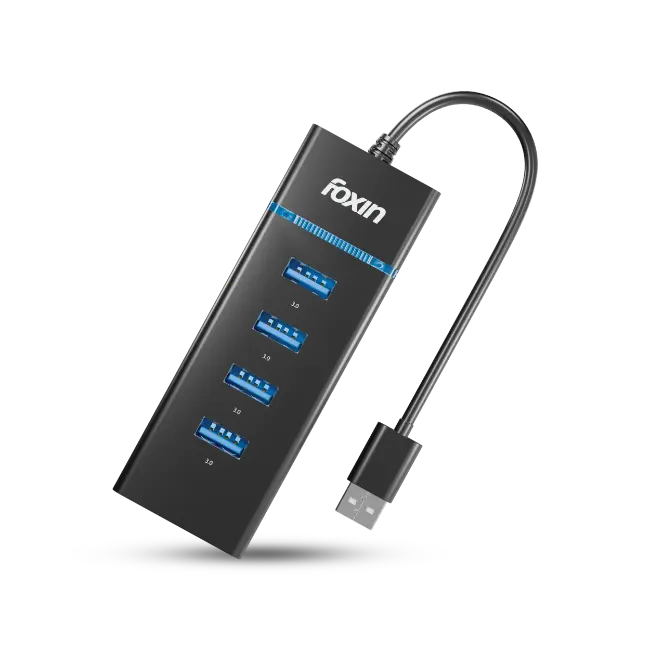 Foxin FUH 344 4-Port USB 3.0 Hub — USB-A 3.0, 4x USB 3.0