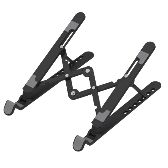 Amkette Ergo Fold X2 Portable Laptop Stand — Aluminium alloy, Foldable multi-angle riser