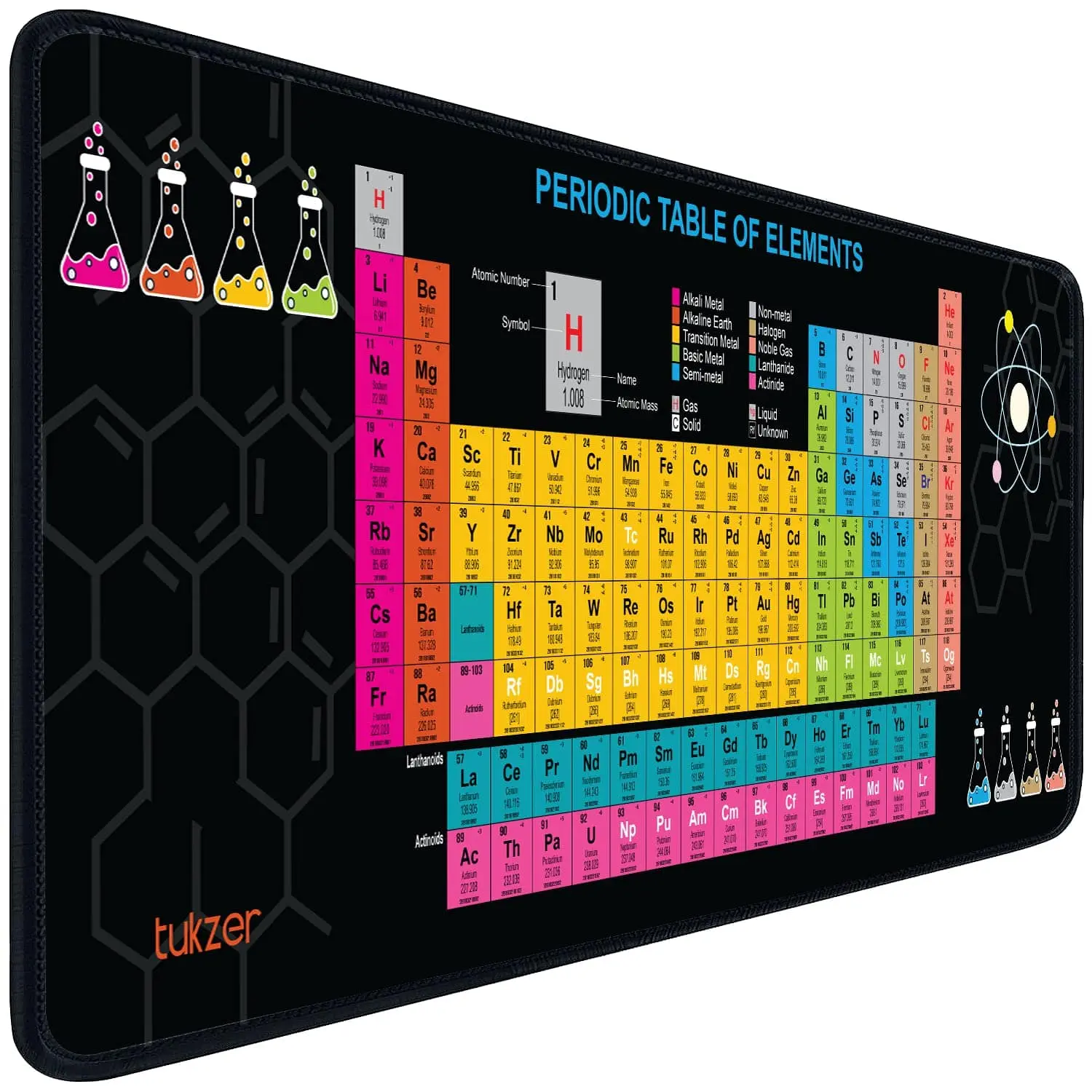 Tukzer Extended Gaming Mouse Pad / Deskmat (Cloth, Printed) — 795 x 298 x 3.45 mm (extended), Cloth top, non-slip rubber base