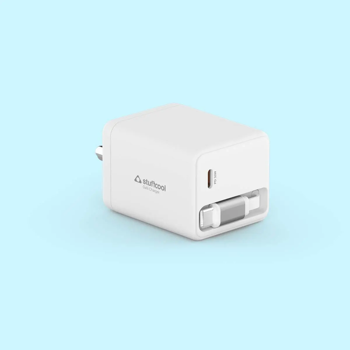 Stuffcool Zeno 30W GaN Charger (built-in retractable cable)