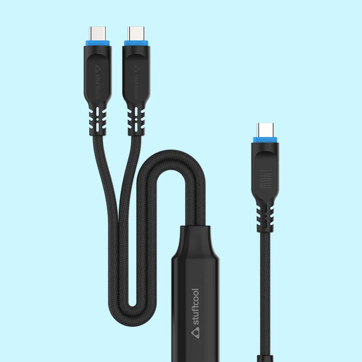 Stuffcool Duplo 2-In-1 Cable 140W With E-Marker Chip 1.2M