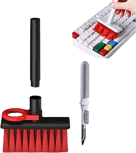 Sounce 5-in-1 Soft Brush Keyboard Cleaner Kit — 5-in-1 multi-function cleaning tool, Keyboards, laptops, earbuds, phones, screens