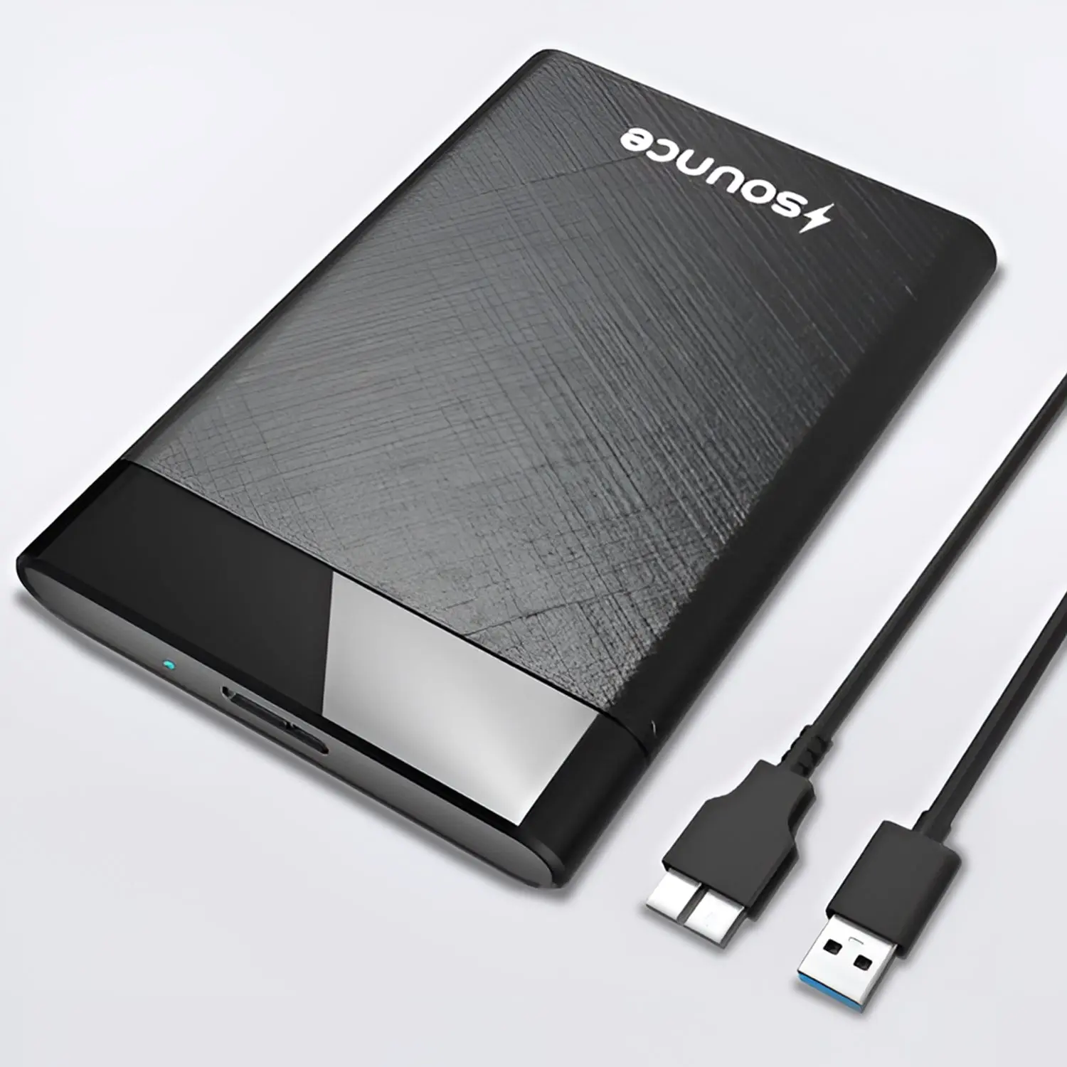 Sounce 2.5" SATA SSD/HDD Enclosure (Tool-Free, USB 3.0) — 2.5 inch SATA SSD/HDD, USB 3.0 to SATA