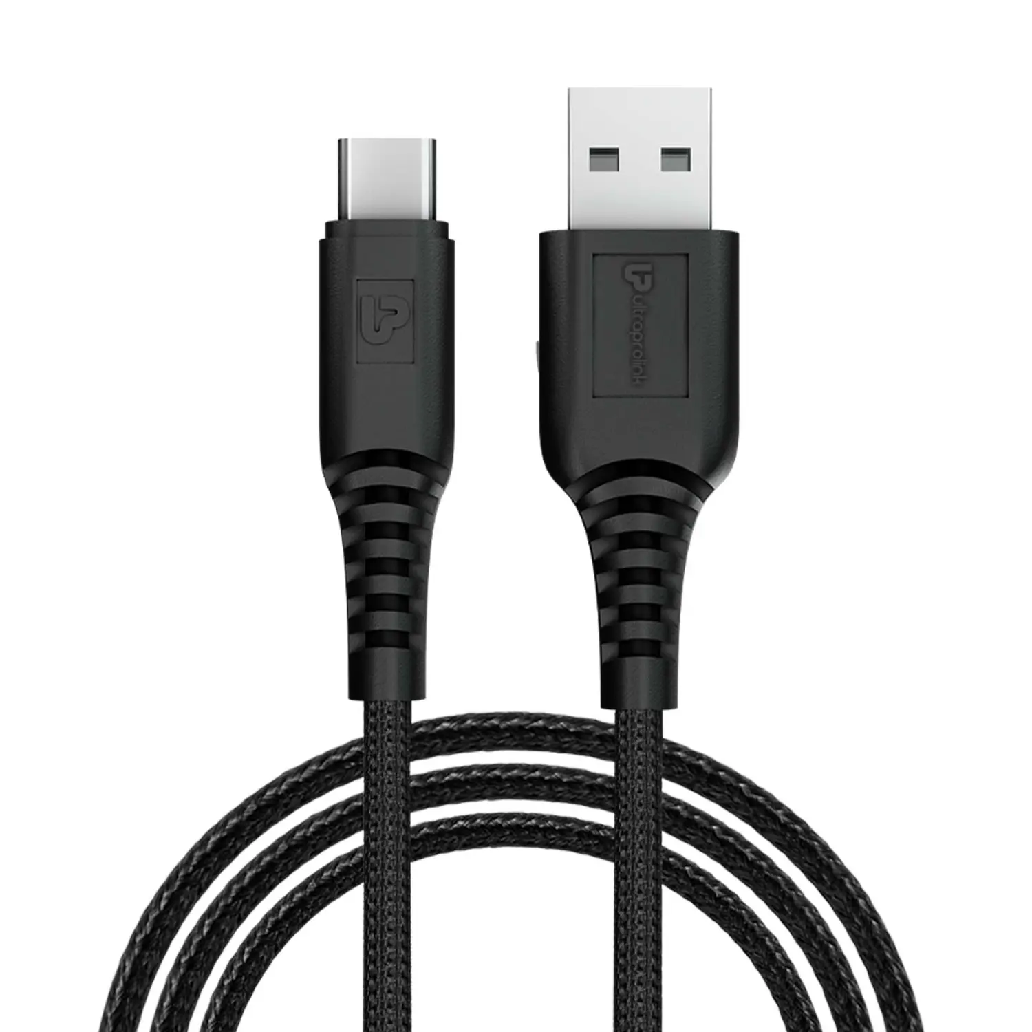 UltraProlink Zap-C Auto USB-A to C Sync Charge Cable (UL1225BLK-0120)