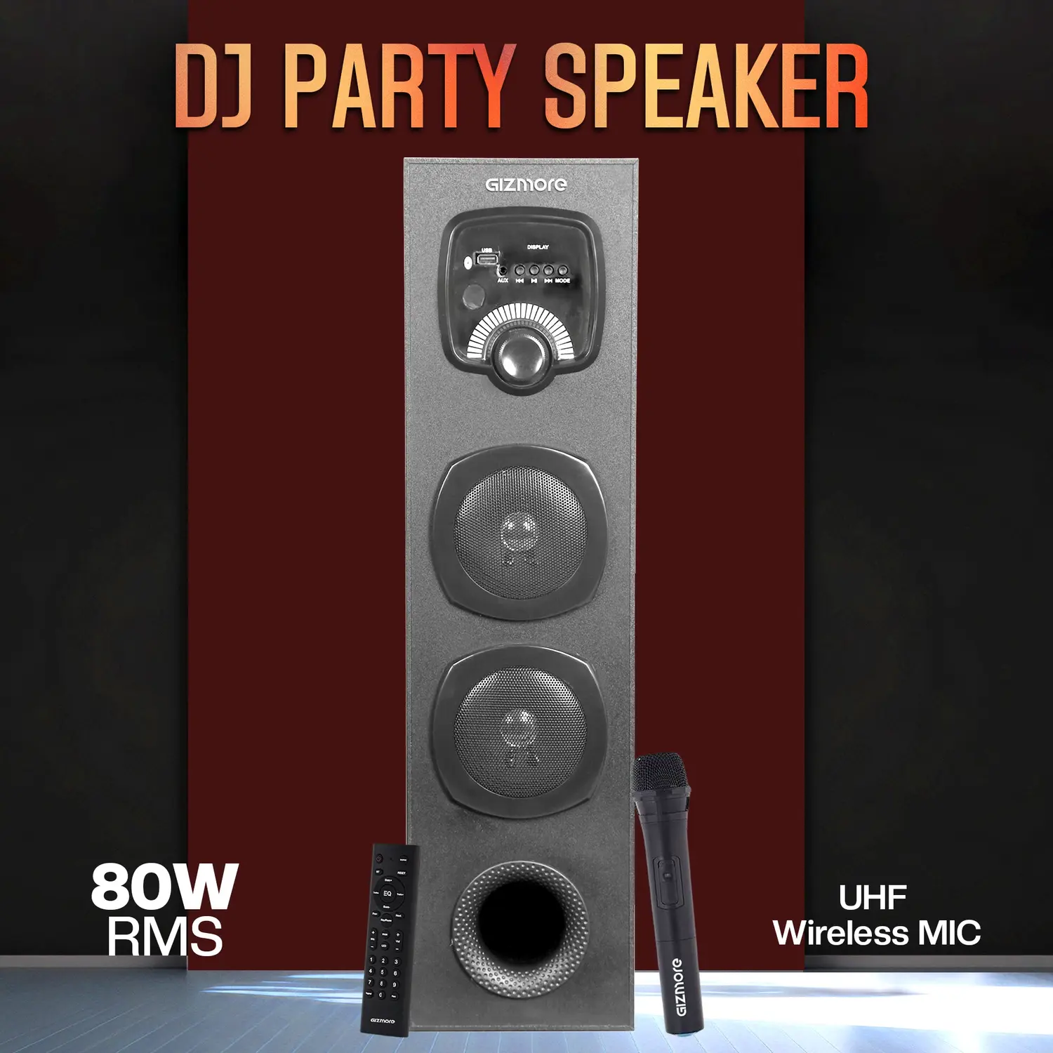 Gizmore Tallboy ST8000 — Bluetooth Speaker, 80 W