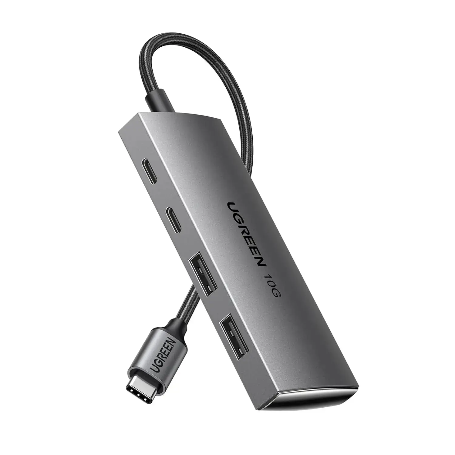 UGREEN USB-C 4-Port Hub 10Gbps (Aluminium) — 2x USB-C + 2x USB-A, 10 Gbps (USB 3.2 Gen 2)