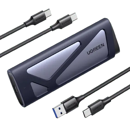 UGREEN M.2 NVMe SSD Enclosure 10Gbps (CM400-class) — M.2 NVMe PCIe (M-key), 2230/2242/2260/2280, USB-C 3.2 Gen2
