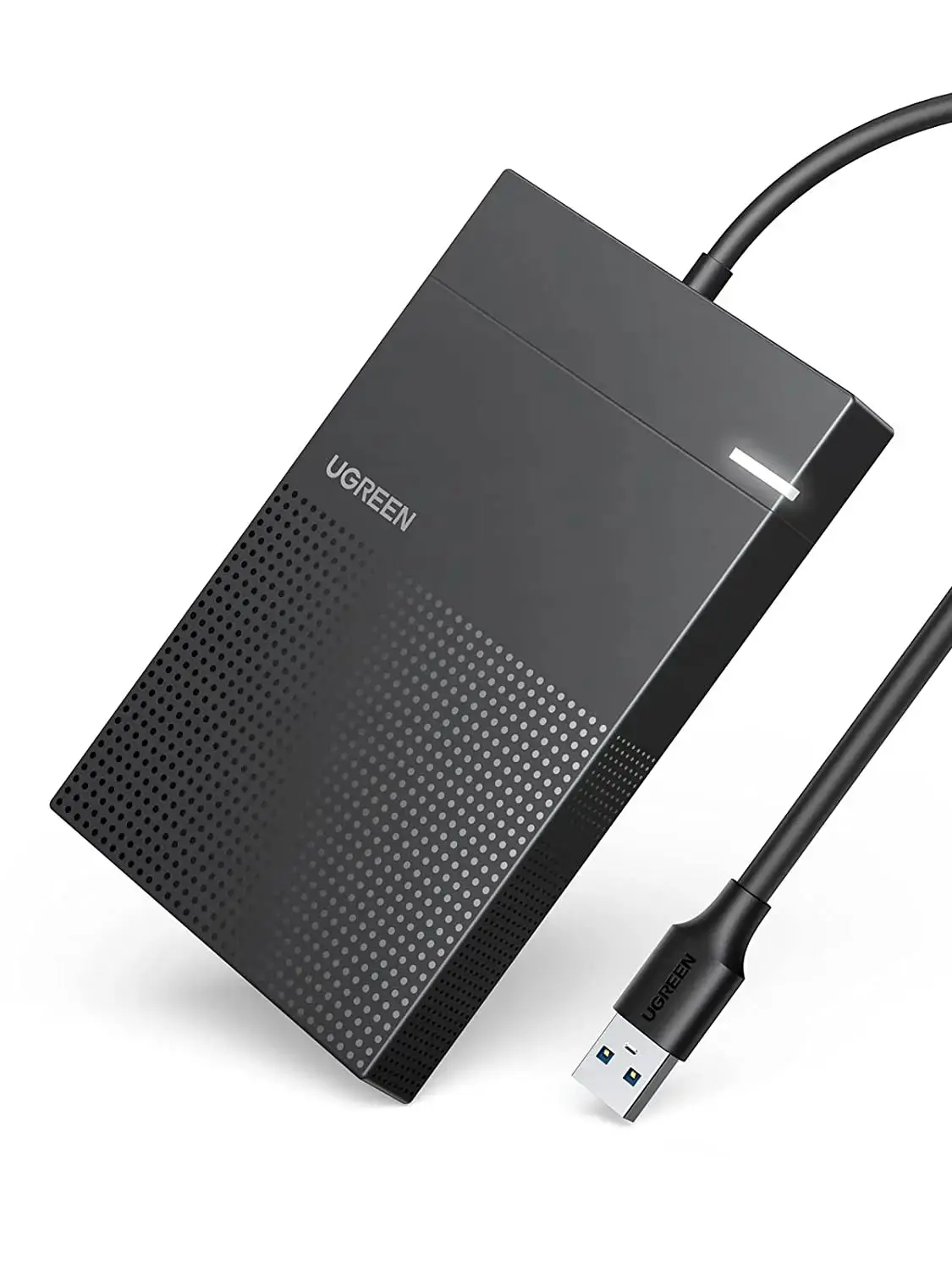 UGREEN 2.5-inch SATA Enclosure USB 3.0, Integrated Cable (30719) — 2.5 inch SATA SSD/HDD, USB 3.0 (5Gbps) to SATA