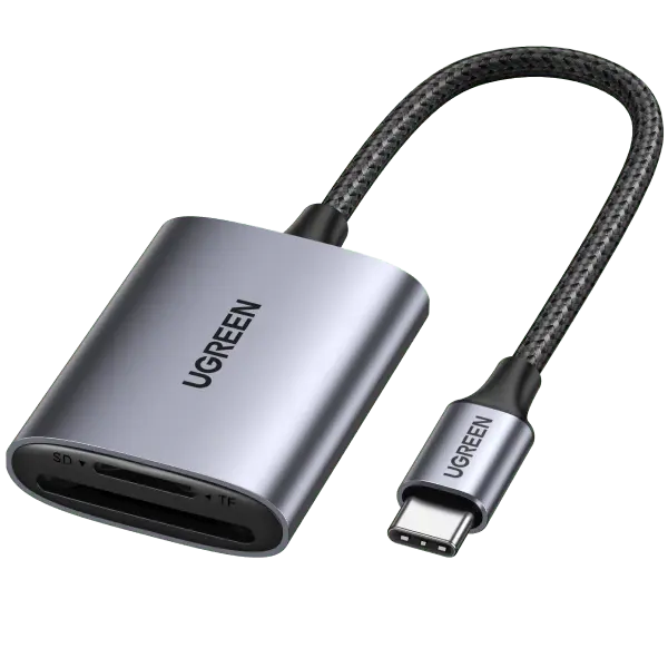UGREEN 2-in-1 USB-C SD/microSD Card Reader Aluminium 5Gbps (80888)