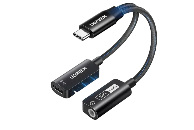 UGREEN Magnetic 2-in-1 USB-C to 3.5mm Audio Adapter + PD 60W Charging (25837)