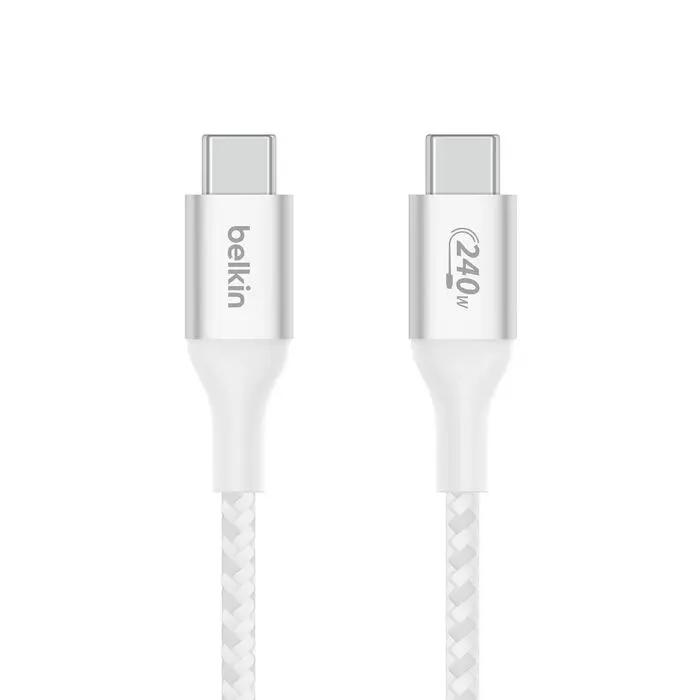 Belkin BoostCharge USB-C to USB-C Cable 240W (CAB015) — USB-C to USB-C, USB 2.0 data, EPR