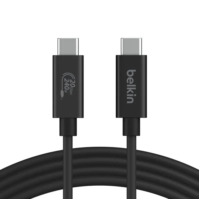 Belkin USB4 Cable 240W + 20Gbps (INZ004) — USB-C to USB-C, USB4