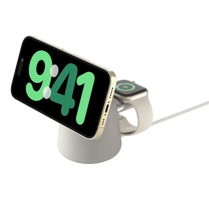 Belkin BoostCharge Pro 2-in-1 Wireless Charging Dock with MagSafe 15W (WIZ020)