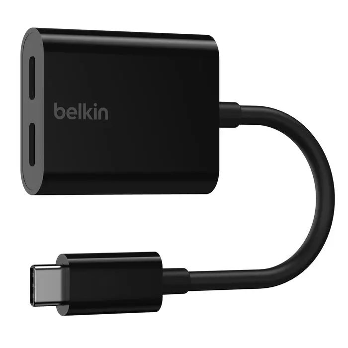 Belkin CONNECT USB-C Audio + Charge Adapter (F7U081btBLK/WH)