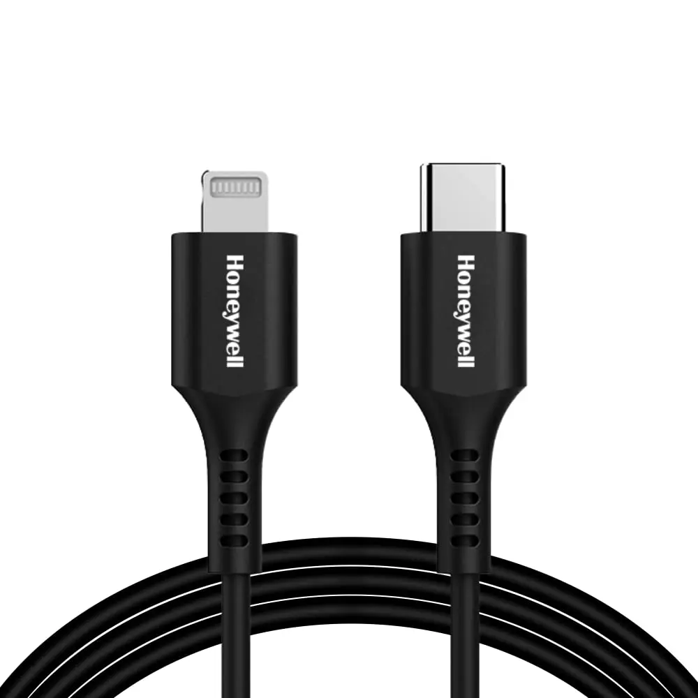 Honeywell Type C to Lightning Silicone Cable MFi 1.8 Mtr - Black