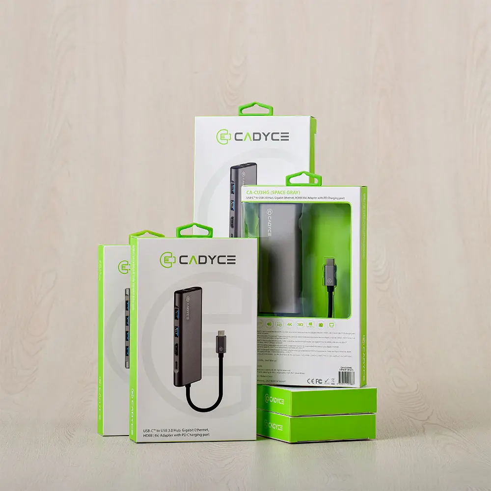 Cadyce USB-C to USB 3.0 Hub with HDMI (4K) & Gigabit Ethernet (CA-CU3HG)