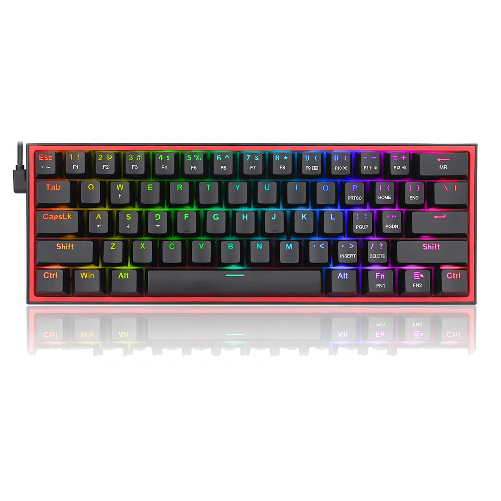 Redragon Fizz K617 RGB — Mechanical Gaming Keyboard, Outemu Red, RGB, 60% mini