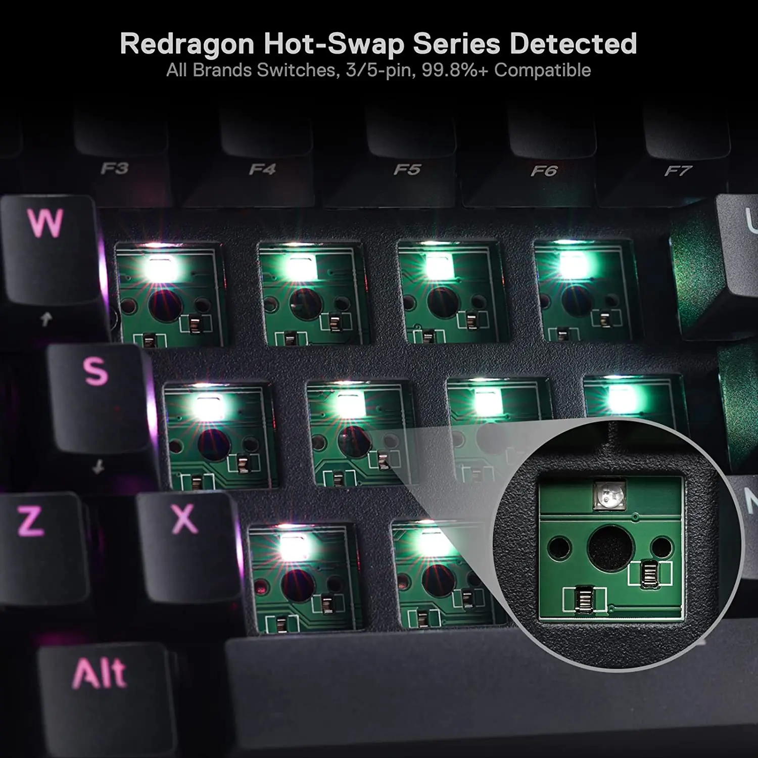 Redragon Draconic Pro K530 Pro — Mechanical Gaming Keyboard, Outemu Red ...