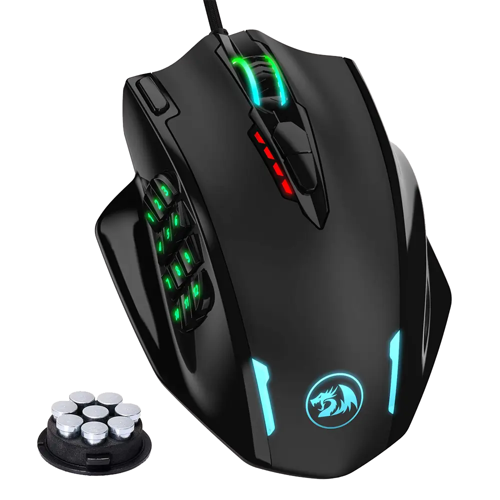 Redragon Impact M908 — Wired Gaming Mouse, 12,400 DPI, RGB
