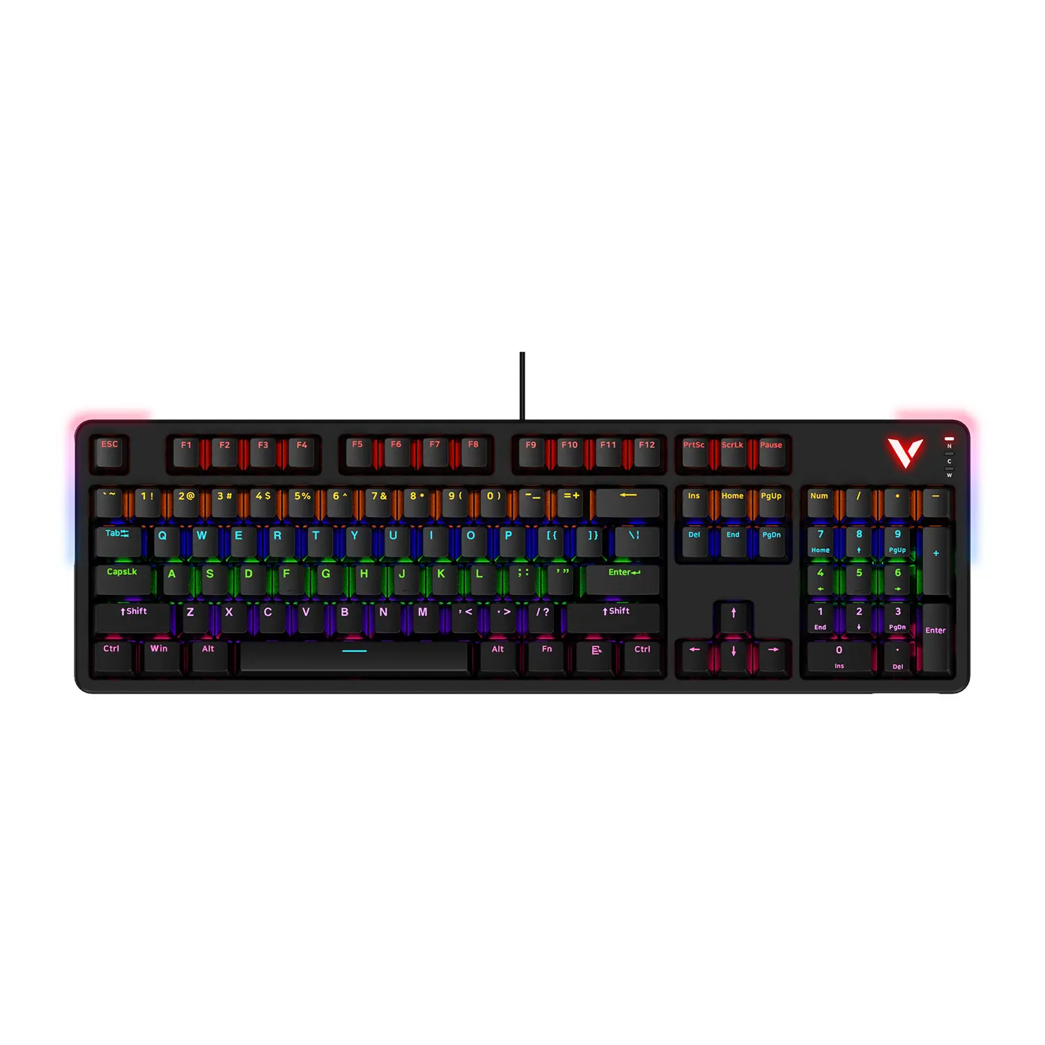 Rapoo V500 Pro Blue Switch — Mechanical Gaming Keyboard, Rapoo Blue, RGB