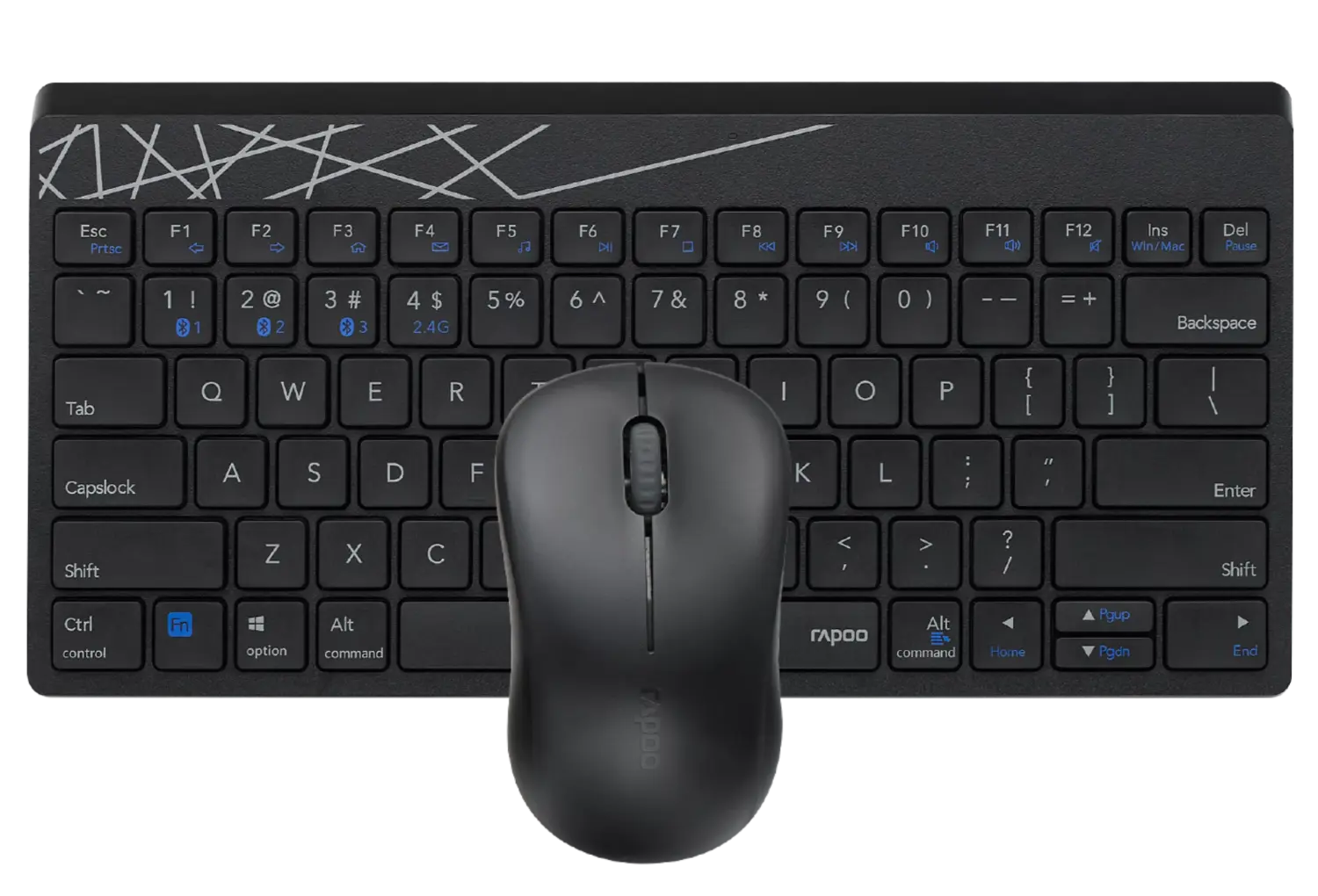 Rapoo 8000M — Wireless Keyboard + Mouse Combo, multi-device wireless, tenkeyless