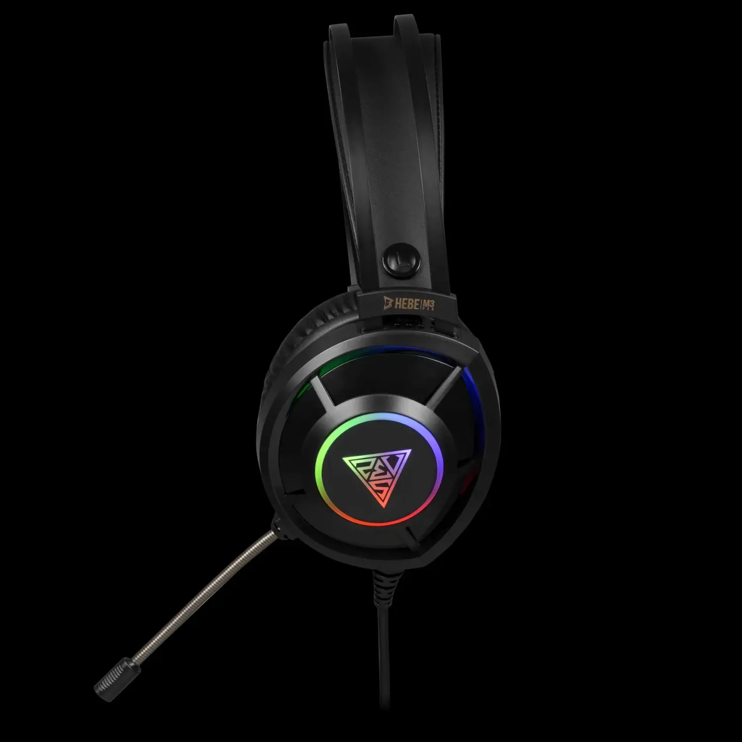 Gamdias HEBE M3 RGB — Wired USB Gaming Headset, 7.1 Surround, Detachable boom mic