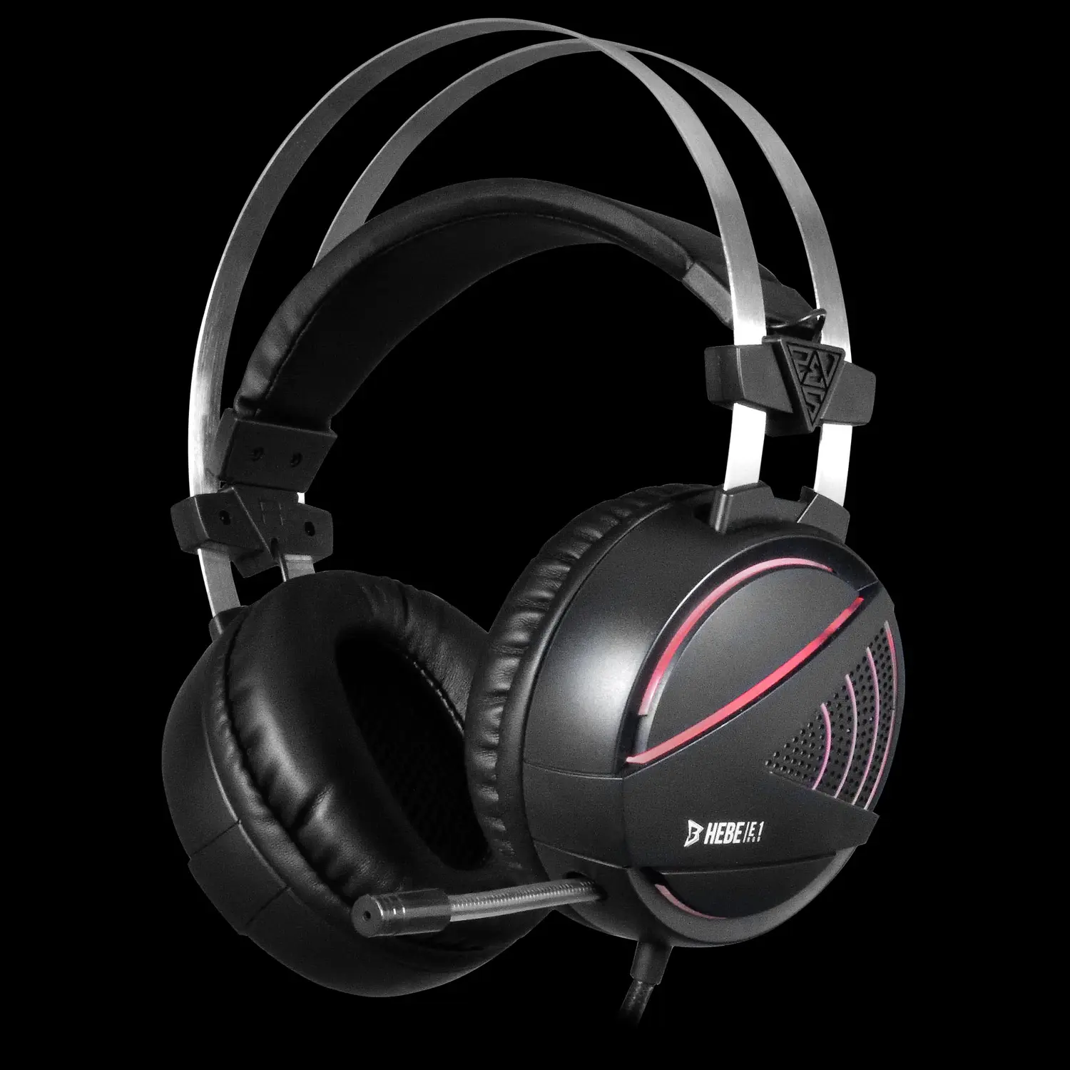 Gamdias HEBE E1 RGB — Wired 3.5mm Gaming Headset, Fixed boom mic