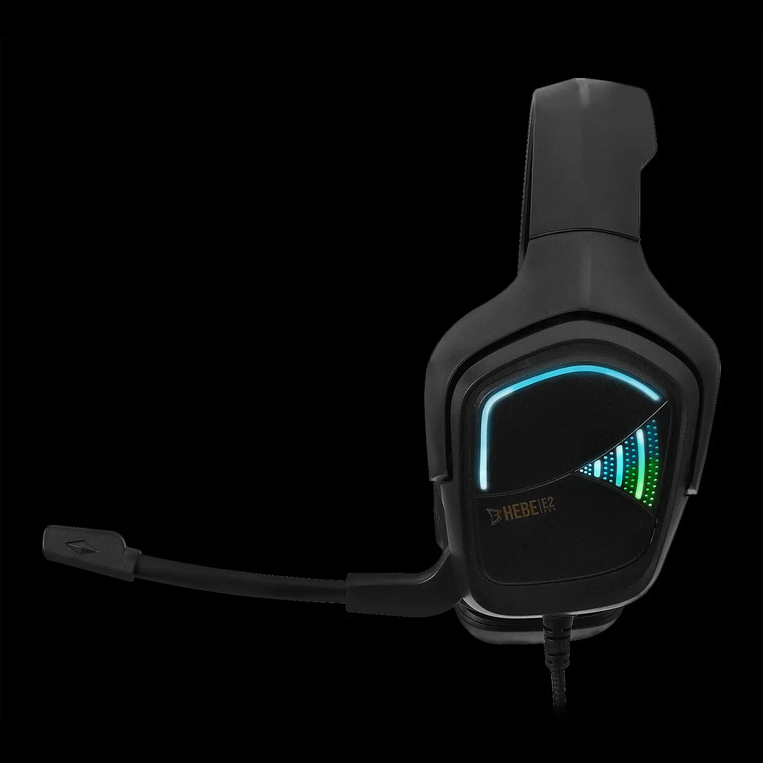 Gamdias HEBE E2 RGB — Wired 3.5mm Gaming Headset, Fixed boom mic