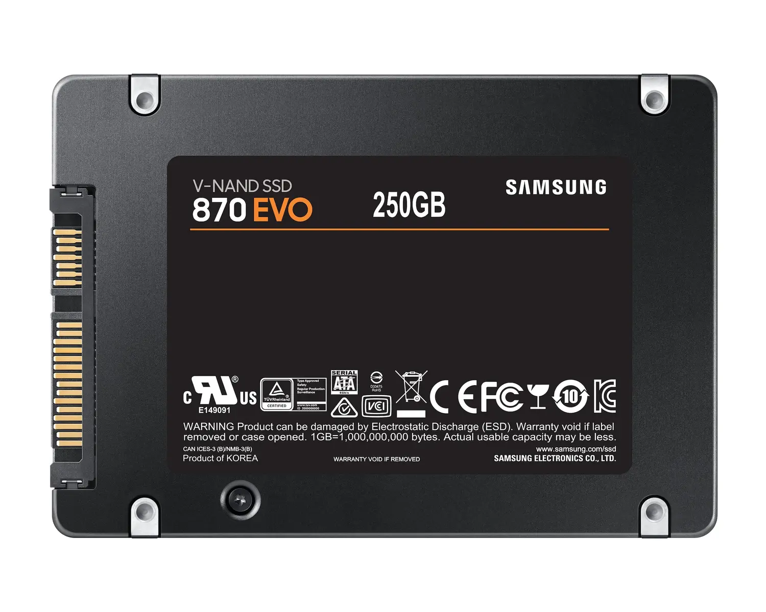 Samsung 870 EVO 250 GB SATA 2.5" SSD (MZ-77E250BW)