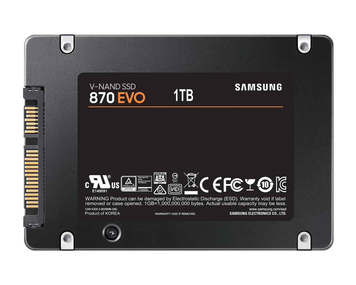 Samsung 870 EVO 1 TB SATA 2.5" SSD (MZ-77E1T0BW)