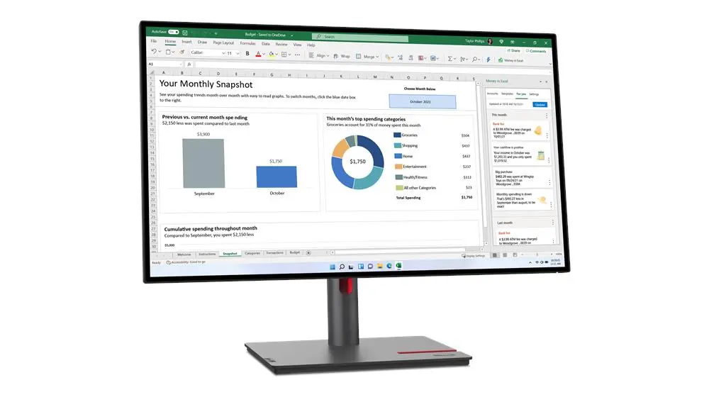 Lenovo ThinkVision P27h-30 27-inch QHD 60Hz Professional Monitor