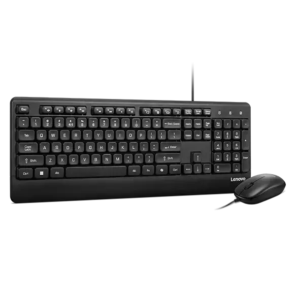 Lenovo 110 USB-A Wired Combo — Wired Keyboard + Mouse Combo