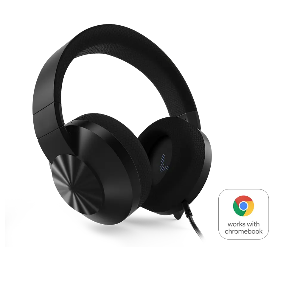 Lenovo Legion H200 — Wired 3.5mm Gaming Headset, Fixed boom mic