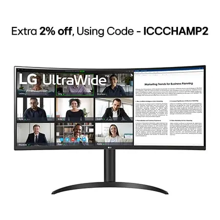 LG UltraWide 34WR55QC-B 34-inch Ultrawide 100Hz UltraWide Monitor