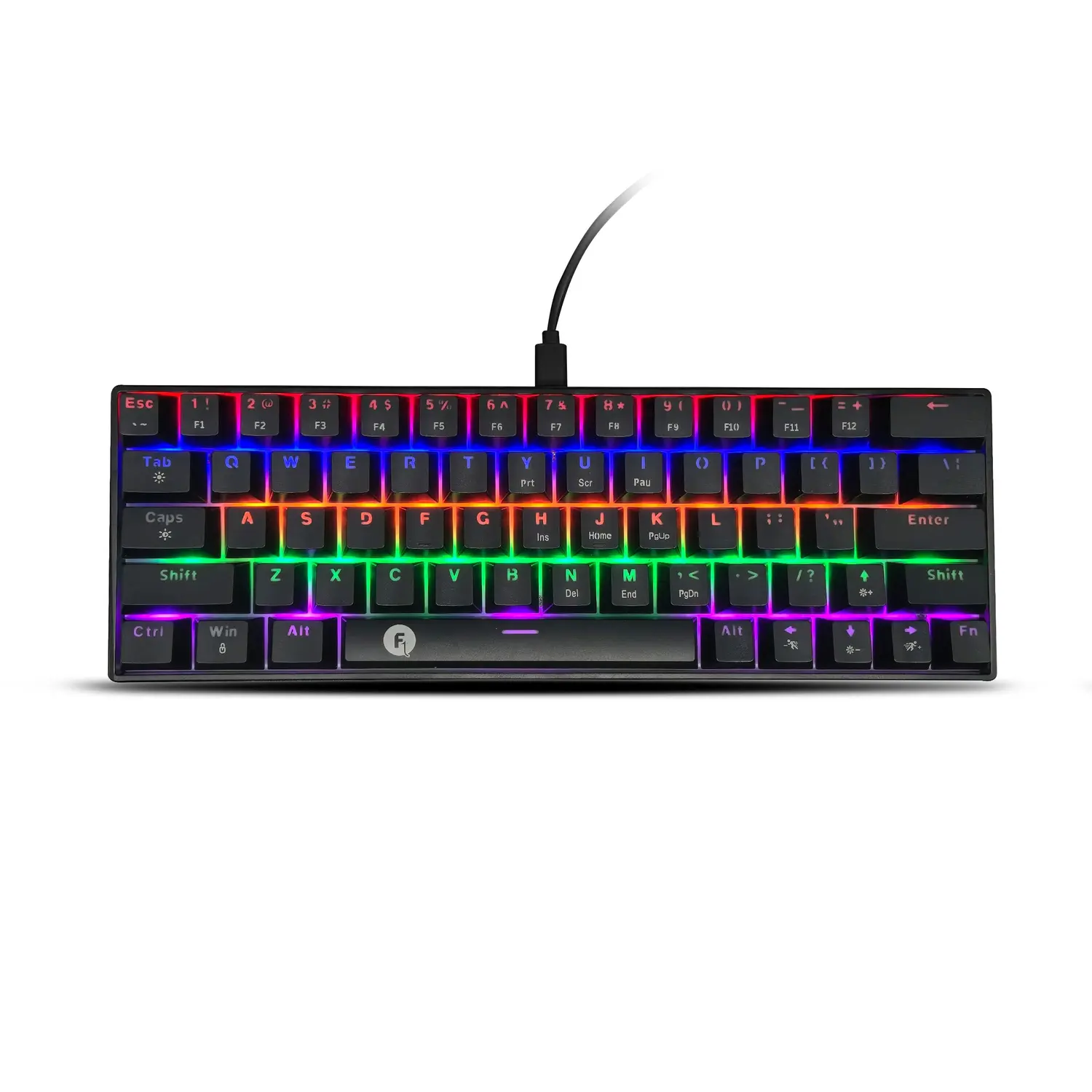 Frontech KB-0010P — Mechanical Gaming Keyboard, Multi-colour LED, compact