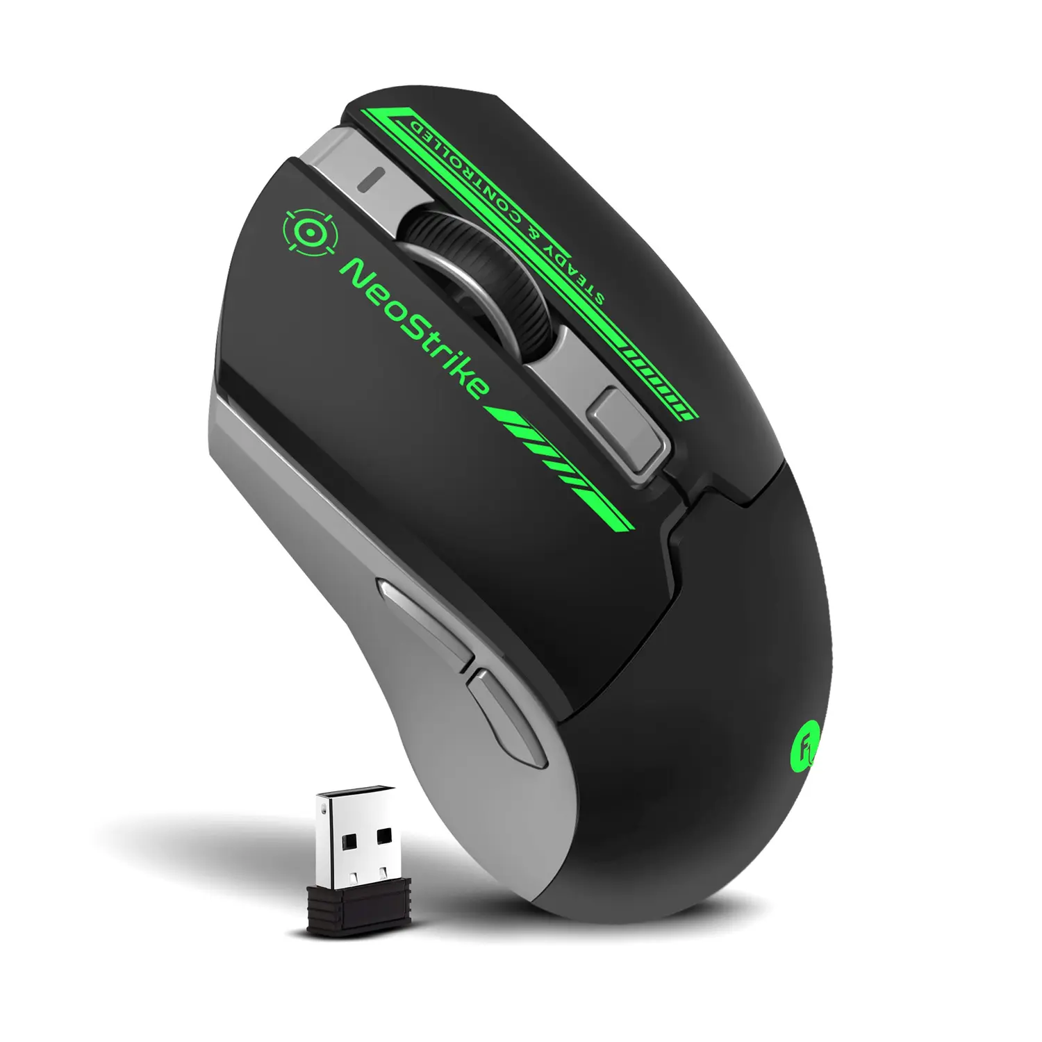 Frontech MS-0059 Neo Strike — Multi-device Wireless Gaming Mouse, 3,200 DPI, RGB
