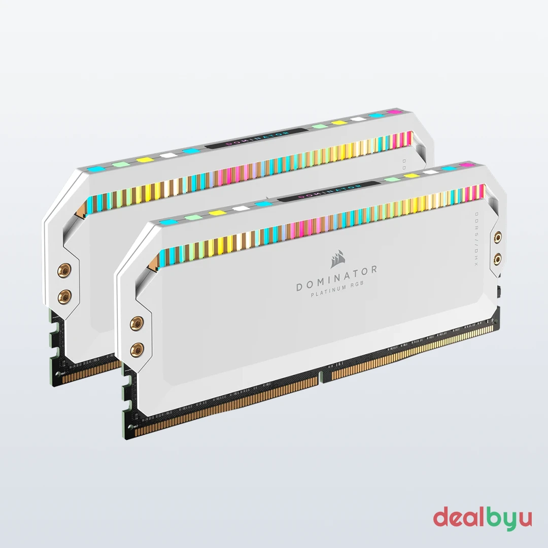 Corsair Dominator Platinum RGB DDR5 64 GB (2 × 32 GB) 5600 MT/s CL40 RGB White Desktop Memory Kit
