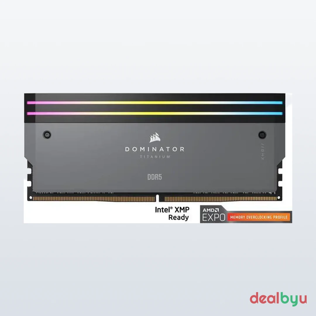 Corsair Dominator Titanium DDR5 32 GB (2 × 16 GB) 6000 MT/s CL30 RGB Gray Desktop Memory Kit