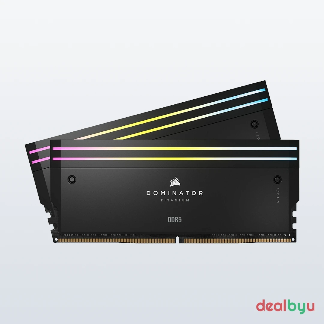 Corsair Dominator Titanium DDR5 64 GB (2 × 32 GB) 6600 MT/s CL32 RGB Desktop Memory Kit