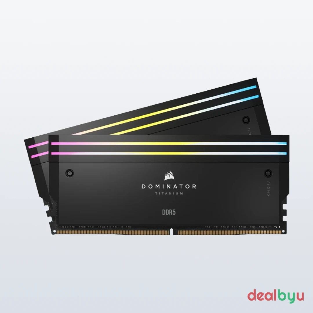 Corsair Dominator Titanium DDR5 96 GB (2 × 48 GB) 6600 MT/s CL32 RGB Desktop Memory Kit